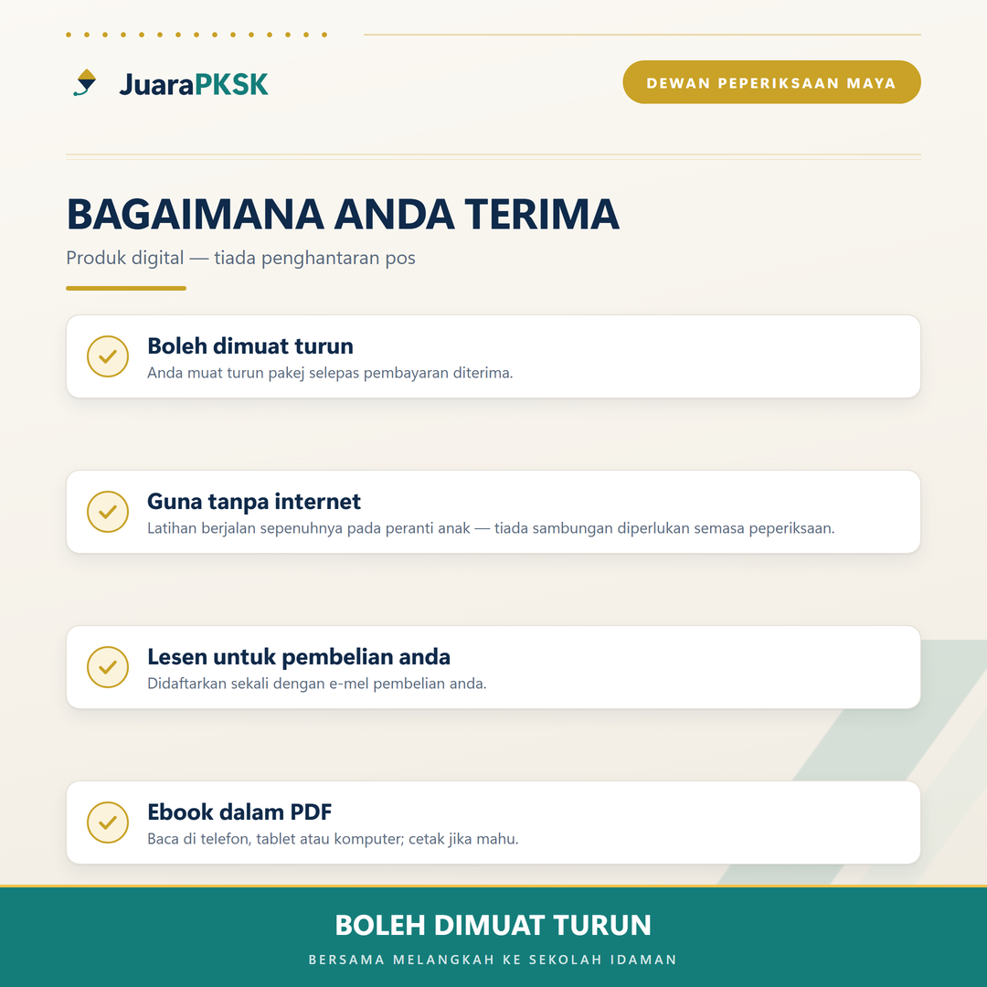 Produk digital boleh dimuat turun — guna tanpa internet, lesen untuk pembelian anda