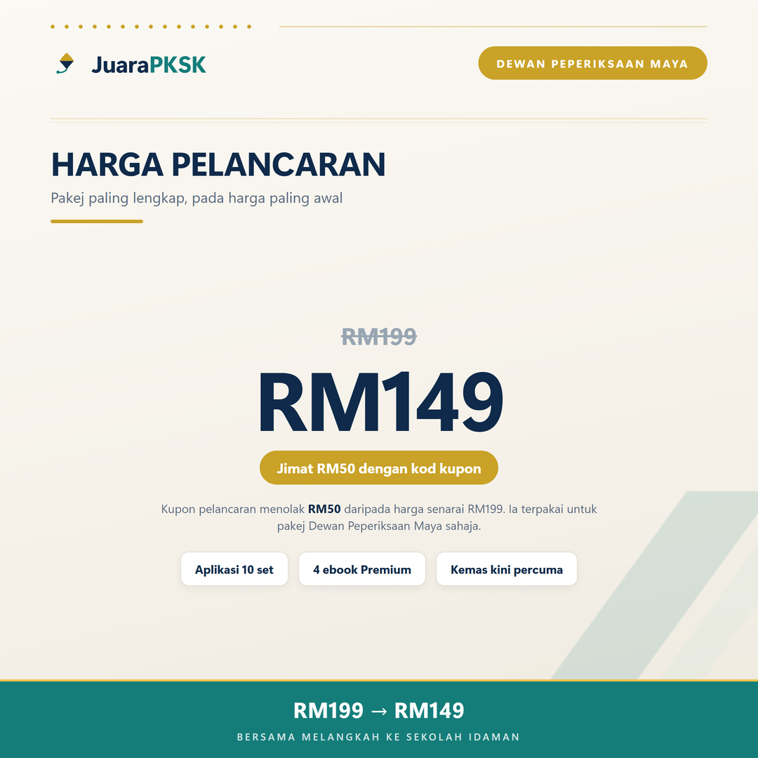 Harga pelancaran — RM199 turun ke RM149 dengan kod kupon, jimat RM50