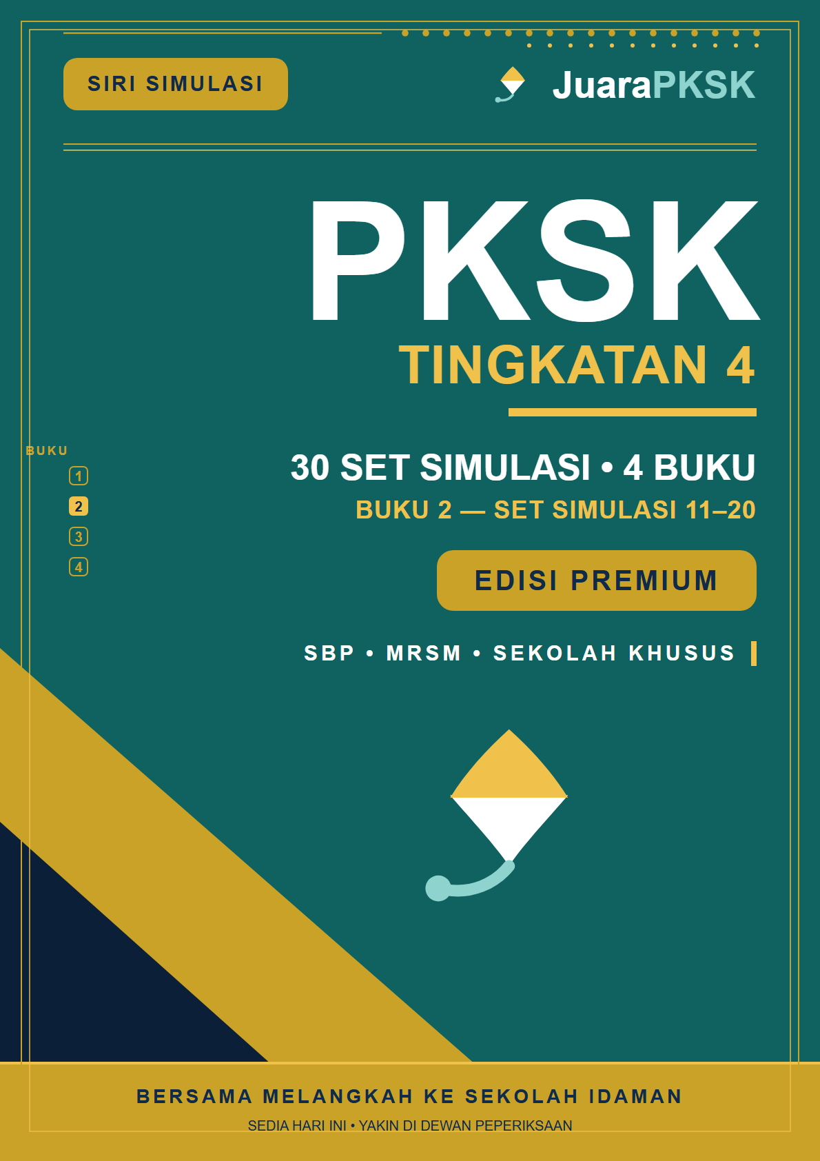 Kulit Buku 2 Edisi Premium — set simulasi PKSK 11–20 Tingkatan 4